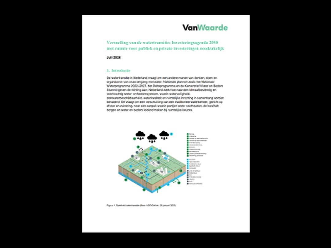 Versnelling van de watertransitie - Investeringsagenda 2050